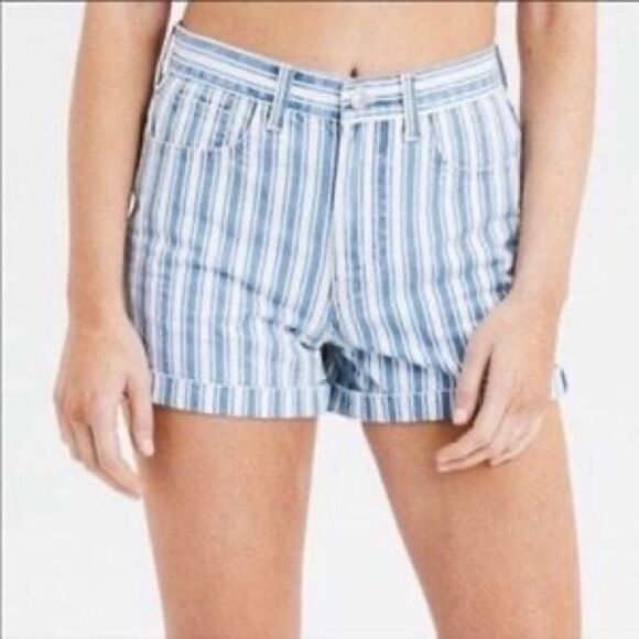 American Eagle Striped Mom Short - Women’s 8 - Picture 1 of 8